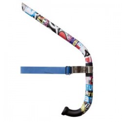 Snorkel frontale junior Stickerbomb per nuoto pinnato